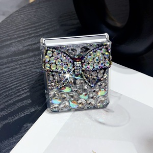 Para Samsung Z Flip 7 6 5 Glitter Flash Diamond Bow con cadena Phone Case Envío gratis para Z Fold 7 case Envío gratis - Product Image 3