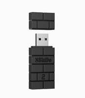 Receptor Inalámbrico USB Original 8Bit Do RR (2.ª Gen.) Rojo 83DC01 y Adaptador Negro 83DC RR, Convertidor de Gamepad para Xbox