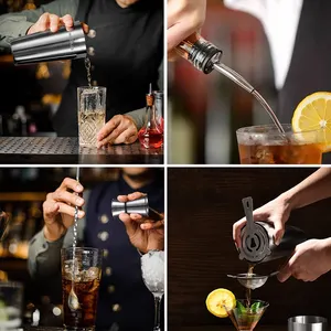 ชุดเครื่องมือชงค็อกเทลบาร์ Barware ค็อกเทลเชคเกอร์บาร์เทนเดอร์ชุด