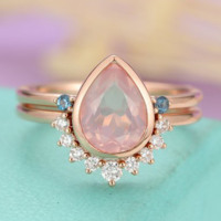 Bague en argent sterling 925 en forme de cœur avec quartz rose, pour mariage et fiançailles, directement de l'usine