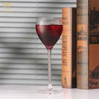 Verre à vin à long pied 180 ml, gobelet de dégustation, verres à vin rouge transparents, verrerie en gros, logo personnalisé pour mariage et bar