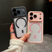 Casing iPhone 17 Pro Estetis Tpu Pengisian Daya Nirkabel Transparan Magnetik