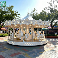 Manèges de carrousel pour enfants personnalisables pour parcs d'attractions, avec certificat CE, carrousel de luxe à 16 places pour fêtes foraines en plein air