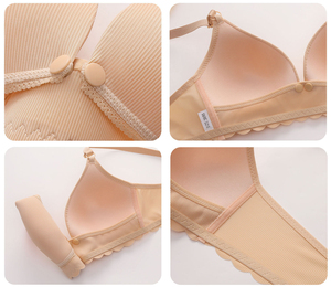 Reggiseno Premaman e <span class=keywords><strong>Allattamento</strong></span> per Donne, Coppa Sottile con Supporto, Anti-Cedimento Post-Parto, Apertura Frontale - Product Image 4