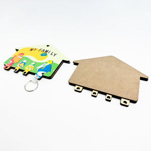 Decoración de San Valentín, Regalos para Bebés de 100 Días, Llaveros de MDF Creativos para Sublimación - Product Image 4