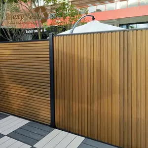 Clôture de patio en bois écologique, certifié CE, panneaux en bois, protection de la vie privée