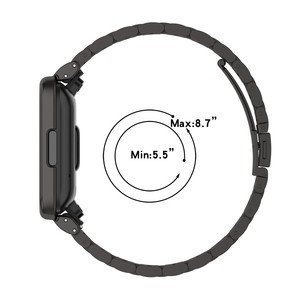 Correa de Reloj Deportiva Ajustable de Acero Inoxidable de Alta Calidad para <span class=keywords><strong>Redmi</strong></span> <span class=keywords><strong>Watch2</strong></span> <span class=keywords><strong>Lite</strong></span> International, Hermosa y Plateada - Product Image 5