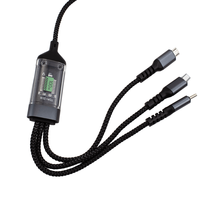 Cable de carga USB de alta calidad 100W 3 en 1 para datos de carga rápida de teléfono móvil