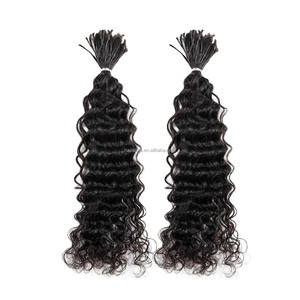ANNA 18 pouces Deep Wave pré-divisé cheveux humains en vrac Boho Crochet tressage faisceaux <span class=keywords><strong>de</strong></span> cheveux pour Boho tresses Locs - Product Image 2