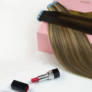 Extensions de cheveux vierges naturelles à bandes adhésives pour femmes, invisibles et résistantes, avec bandes adhésives régulières, lisses et ondulées, double trame, fabriquées à la machine - Product Image 5