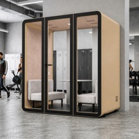 Cabina de Reuniones Móvil Insonorizada Moderna UNIBOOTH, Cabina Telefónica, Módulo de Oficina de Instalación Rápida, Marco de Aluminio de Precisión para el Hogar