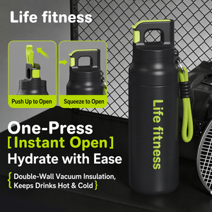Bouteille isotherme sport 580 ml sans BPA en acier inoxydable SUS 316 avec infuseur à thé et double couvercle, personnalisable avec logo - Product Image 2