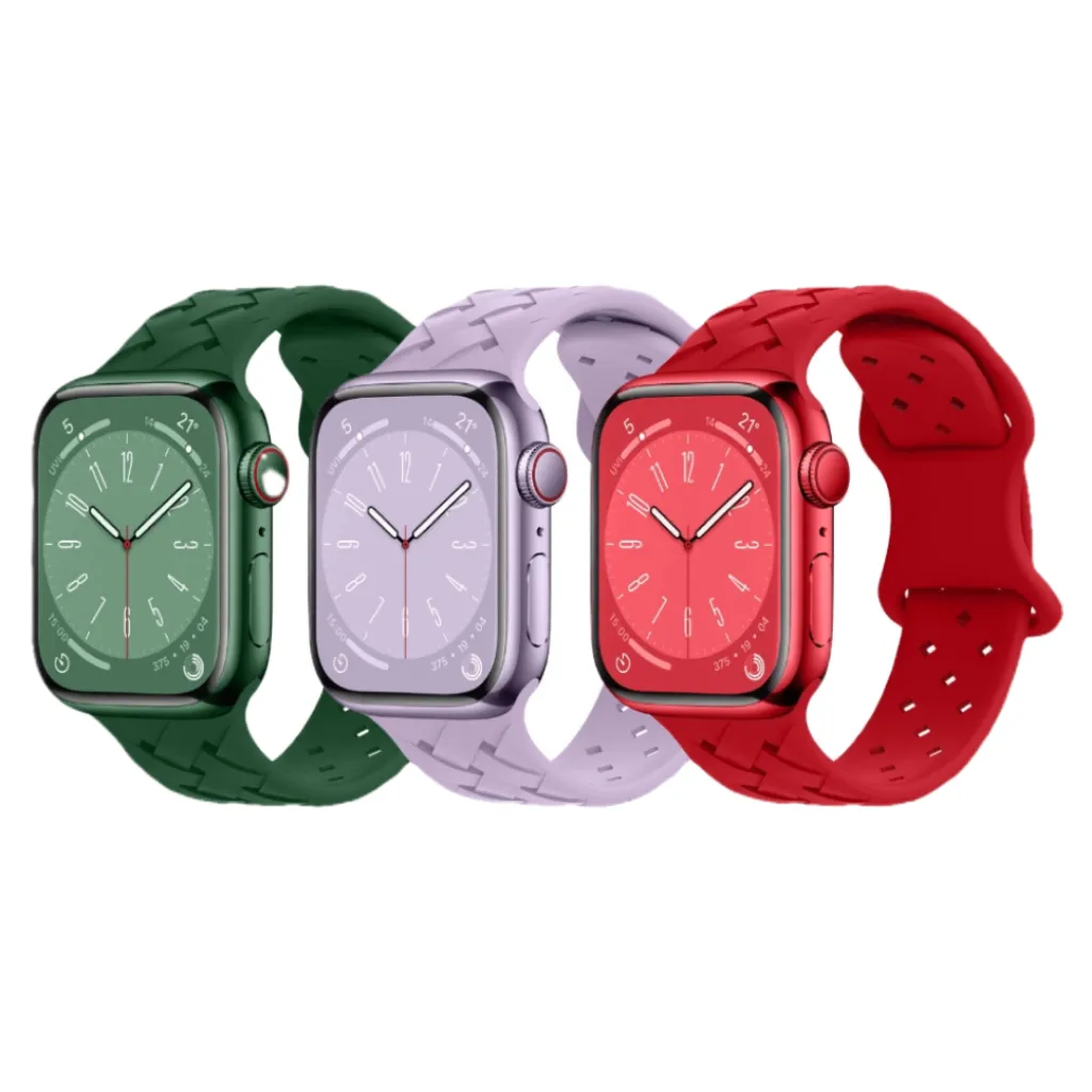 Momi Smart Watch Sport Bands Vrouwen Mannen Gevlochten Siliconen Polsbandjes Rubber Horlogeband 49Mm 45Mm 44Mm 38Mm Voor Apple Watch