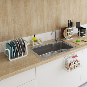 Escurridor de platos de Metal para cocina, estante de madera escalonado para secado de platos y sartenes, soporte de almacenamiento, nuevo diseño, <span class=keywords><strong>2022</strong></span> - Product Image 5