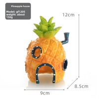 Décoration d'aquarium en forme de maison d'ananas de dessin animé, style Bob l'éponge, cachette pour poissons, crevaison pour crevettes et poissons