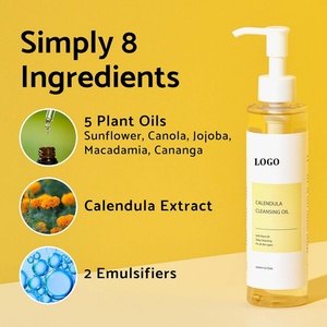 Aceite Limpiador Facial de Caléndula para el Cuidado Facial, Eliminación de Puntos Negros y Maquillaje, con Logotipo Personalizado de Fábrica - Product Image 3