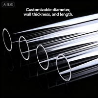 Tubo de Cuarzo de Alta Pureza de Tamaño Personalizado de Fábrica, Tubo de Vidrio de Cuarzo Transparente para Equipos de Difusión de Semiconductores
