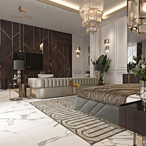Ensemble de Chambre à Coucher de Luxe Moderne Style Italien <span class=keywords><strong>2025</strong></span> avec Cadre en Bois et Velours, Tailles Queen et <span class=keywords><strong>King</strong></span> - Product Image 3