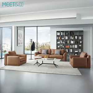 Sofá de oficina de cuero para invitados de nuevo diseño, sofá de oficina de recepción ejecutiva de negocios, muebles para conferencias - Product Image 4