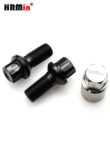 Vis de roue en titane HRMin Black Anti-theft Gr5 Titanium Ball Seat Titanium Screw Wheel Hub Bolt Stud M14*1.5mm pour Mercedes-Benz - Product Image 6