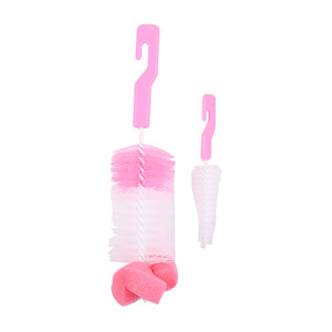 Nylon <b>Sponge</b> Cup Brush 2-Piece Set Long <b>Handle</b> For Cleaning Cups And Bottles - Product Image 5