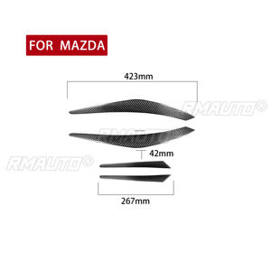 Cubierta Decorativa de Fibra de Carbono para las Cejas de las Luces Traseras del Mazda CX-5 2013 2014 2015 2016 2017 - Product Image 4