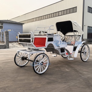 New Large Style ZHENDA Xuchang Sightseeing Horse Carriage for Wedding and Special Transportation 6 Persons Solid <b>Rubber</b> Tires - Product Image 6