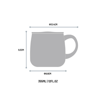 Mug isotherme durable en acier inoxydable SUS304 à grande capacité avec revêtement intérieur en céramique pour la maison et le bureau