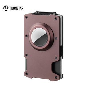 TILONSTAR TVC800 Portefeuille multifonctionnel en métal ultra-mince avec pince à billets RFID bloquant le porte-carte de crédit pour étui AirTag - Product Image 1