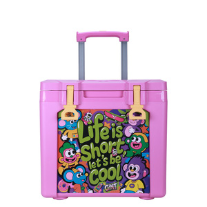 Glacière rigide personnalisée 50L, <span class=keywords><strong>portable</strong></span>, en plastique, pour camping, pique-nique et voiture, avec barre télescopique épaissie, qui maintient la glace - Product Image 1
