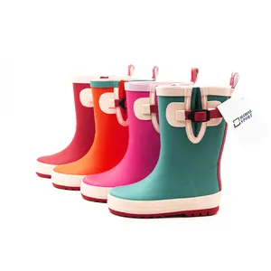 Sapatos de chuva impermeáveis para crianças, sapatos personalizados com logotipo antiderrapante e leve para crianças