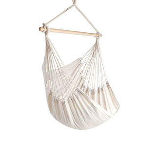 <span class=keywords><strong>Hamac</strong></span> Portable à corde suspendue de couleur blanche, <span class=keywords><strong>siège</strong></span> de balançoire, pour Patio, Camping, chaise d'extérieur - Product Image 1
