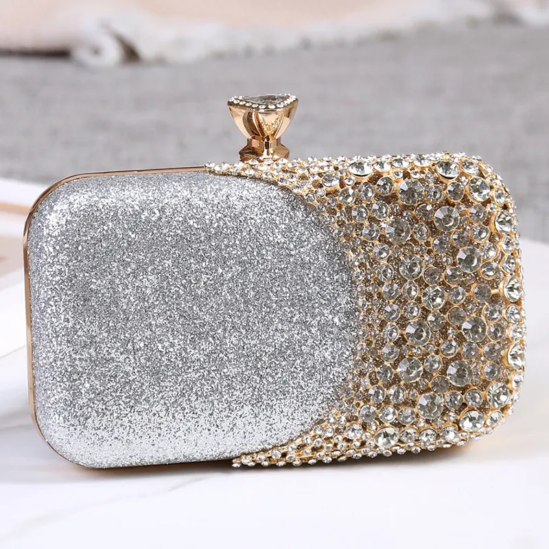 Angemessene Lager Luxus Diamant Hochzeit Braut Party Frauen Handtaschen Temperament Clutch Geldbörse Abend taschen