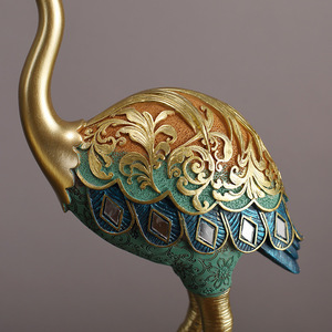 Décorations en résine peintes style chinois, grue, grande, moyenne, petite, décorations artistiques pour la maison, salon, entrée, bureau - Product Image 4