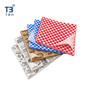 Papier d'emballage alimentaire résistant à la graisse, écologique, pour hamburgers et sandwichs, feuilles d'emballage alimentaire personnalisées imprimées, fourniture d'usine - Product Image 2