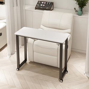 Modern Simple <b>Black</b> White Wooden Manicure Table and <b>Chair</b> Set Luxury Mobile Nail Table with Wheesl Beauty Salon Nail Table Desk - Product Image 3