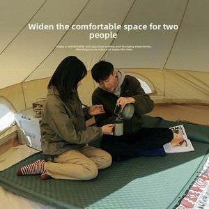 Надувной матрас-кровать для кемпинга «Яичная ложка» в горошек, прямоугольный, из композитной ткани, автоматический надув, для улицы - Product Image 2