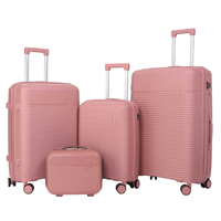 Ensemble de valises de voyage en PP de luxe à grande capacité, design classique, légères, nouvelle coque rigide, écologiques, avec serrure à clavier