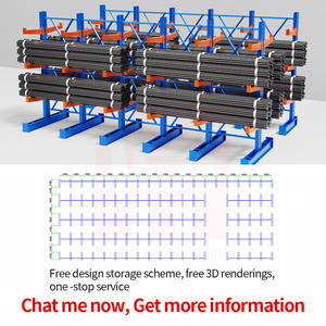 Système de rayonnage cantilever <span class=keywords><strong>industriel</strong></span> en acier pour le stockage de tubes et tuyaux en usine et entrepôt - Product Image 5