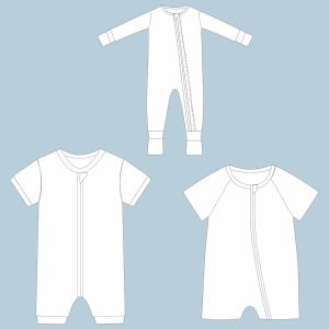 卸売カスタムストレッチ竹ベビージップロンパーバンブーパジャマ2ウェイジッパー西洋スタイルの様々な印刷デザイン - Product Image 2