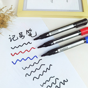 Черный перманентный маркер для ткани на масляной основе, 4 цвета, наконечник 4,2 мм/2,3 мм, водостойкий, невыцветающий, нестираемый, двусторонний контурный маркер - Product Image 2