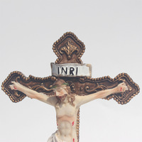Artisanat métallique, décorations religieuses pour la maison et l'église, Jésus, croix en métal sculptée en 3D, sculpture chrétienne durable, statue