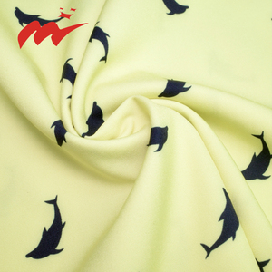 Bán buôn mềm Trọng lượng nhẹ thoáng khí phim hoạt hình động vật Cá heo thiết kế in <span class=keywords><strong>Polyester</strong></span> Spandex 4way Stretch vải cho áo sơ mi - Product Image 3