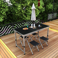 Table pliable de 6 pieds avec poignée intégrée, robuste et portable pour les fêtes, les dîners, les mariages, les pique-niques, le camping en plein air