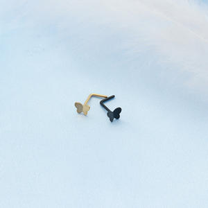 Nouveau piercing de nez en forme de 7, exportation européenne et américaine, accessoire de piercing, acier inoxydable, dessin animé, petit - Product Image 4