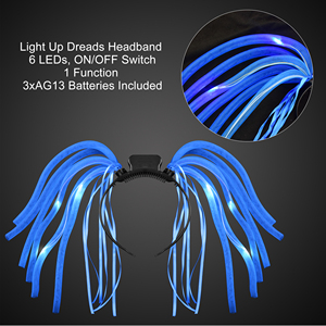 Bandeau LED Lumineux pour Dreadlocks, Accessoire Cheveux Clignotant pour Enfants et Adultes, Idéal pour Anniversaires, Carnavals, Fêtes, Fournitures en Gros - Product Image 4