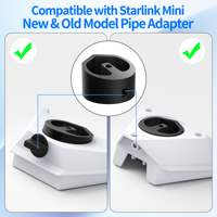 Adaptador de Montaje para Trípode Mini Starlink de Aluminio Ligero, Adaptador de Tubo con Rosca de 1/4-20, Compatible con Abrazadera de Trípode para Camping