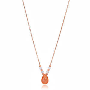 Nouvelle Tendance Quartz Goutte Conception Pour Fille Turc En Gros 925 Mode en Argent Sterling Pendentif - Product Image 2