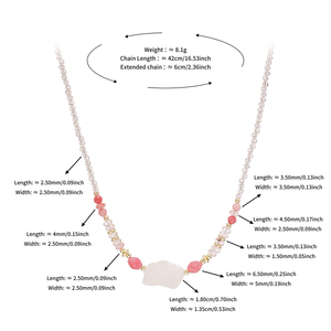 Collar de Cristal de Turmalina Natural, Hecho a Mano, con Cuentas de Piedras Preciosas, Gargantilla Boho, Joyería Espiritual para Mujer, Gota de Agua en Oro de 18K - Product Image 5