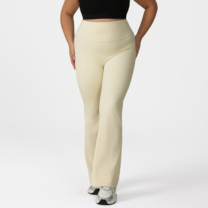 Pantalones acampanados deportivos para <span class=keywords><strong>mujer</strong></span>, mallas de Yoga informales de talla grande, de Color sólido, de cintura alta, para levantamiento de cadera, <span class=keywords><strong>Abdomen</strong></span>, de talla grande, de Color sólido, a la moda, para <span class=keywords><strong>mujer</strong></span>, de 2 a 30 - Product Image 5